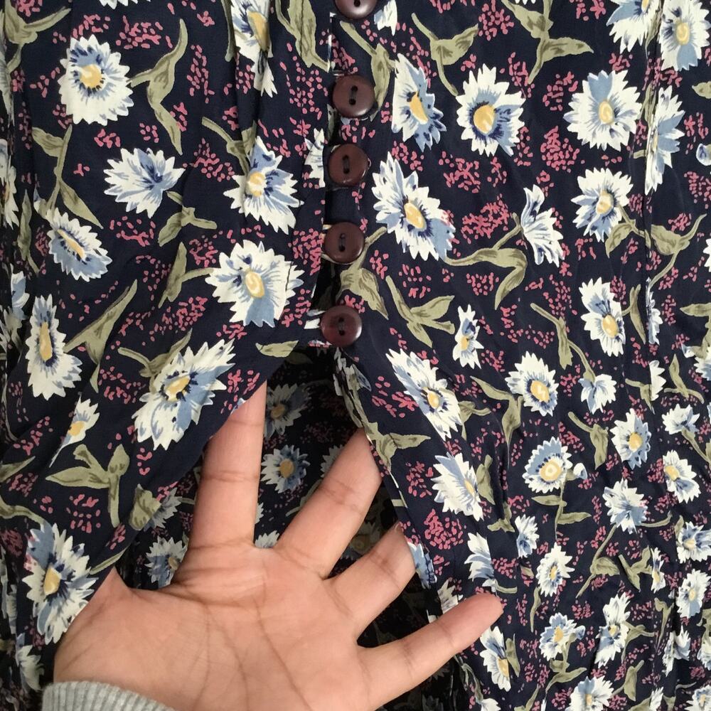 Vtg American Connection Floral Midi Skirt Deadstock Sz L - Picture 3 of 10